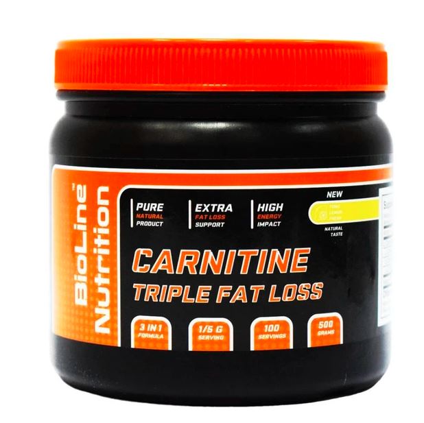 Жироспалювач L-карнітин Triple Fat Loss 0,5 кг Bioline